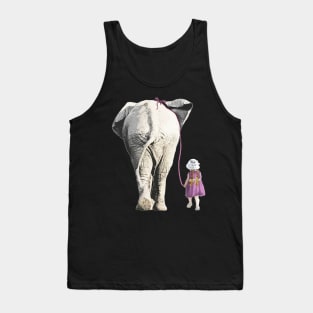 Animals lovers, a lovely story of friendship between a child and an elephant Tank Top